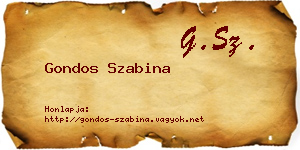 Gondos Szabina névjegykártya